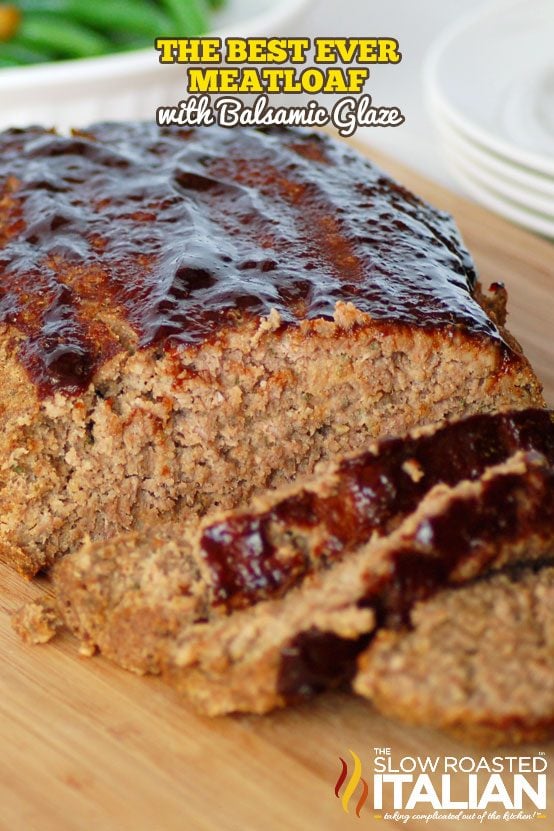 glazed meatloaf on cutting board