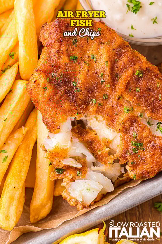 titled: Air Fryer Fish and Chips